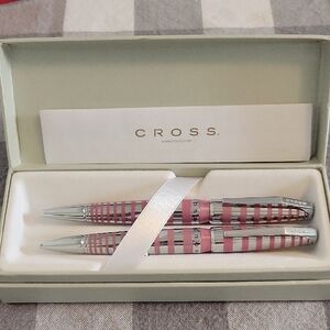 Cross Pink and Silver Pen Set NIB
